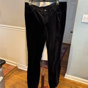 NWOT Ann Taylor Black Velvet pants. Size 14